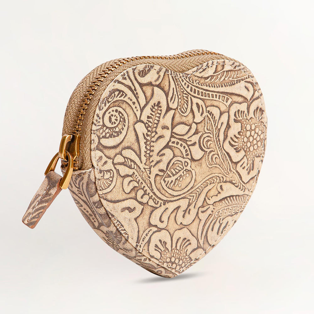 Loyal West Cupid Coin Pouch Embossed Floral