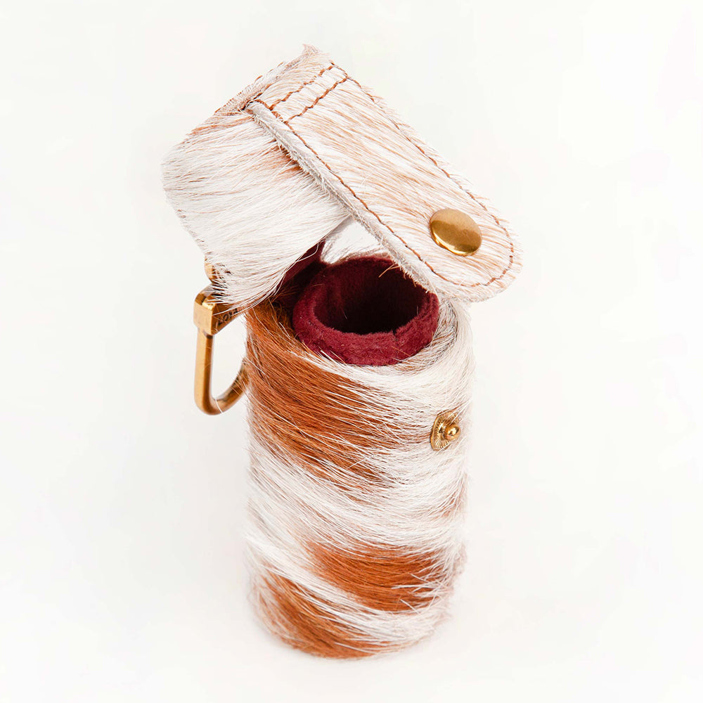 Loyal West Painted Pony Lipstick Case Brown And White