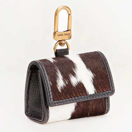 Loyal West Gloriana Clip On Bag Charm Black And White