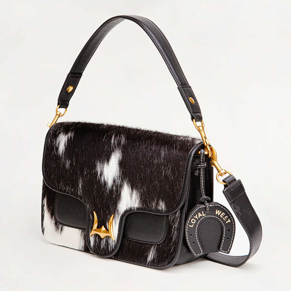 Loyal West Shell Medium Purse Black And White