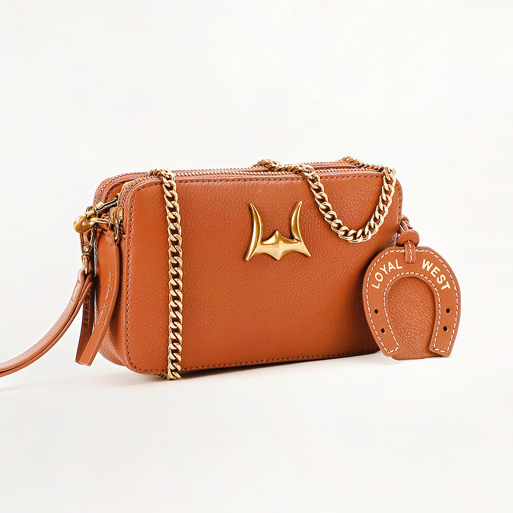 Loyal West Shell Mini Purse Brown