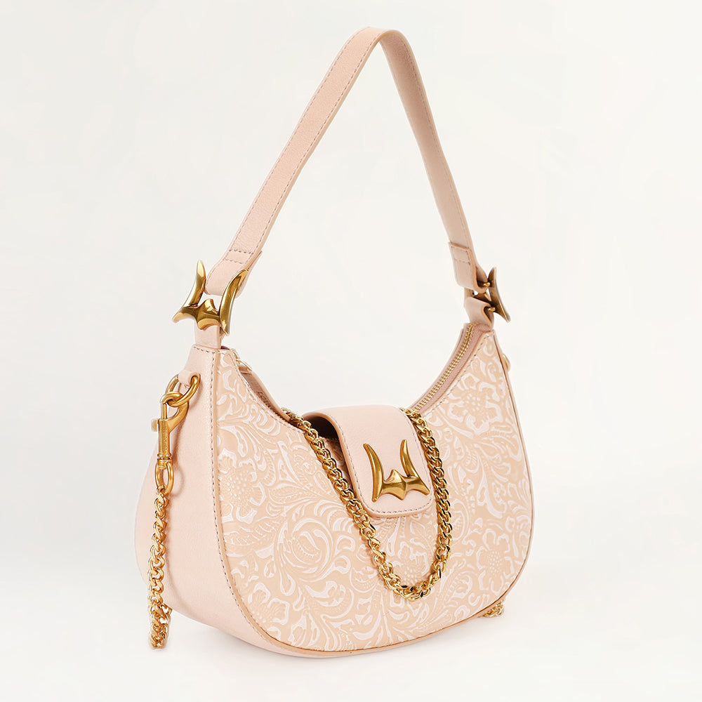 Loyal West Hobo Medium Purse Beige Floral