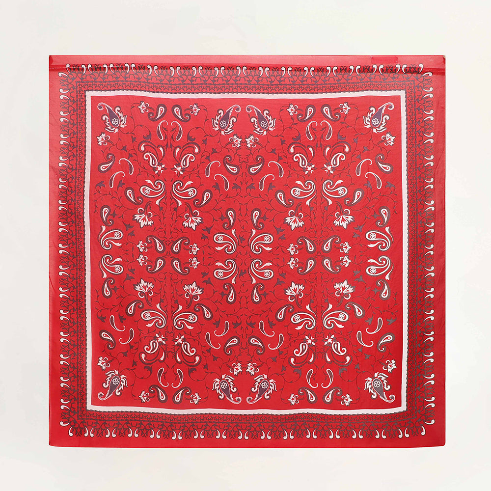 Loyal West Bandana Canyon Silk Scarves Scarlet