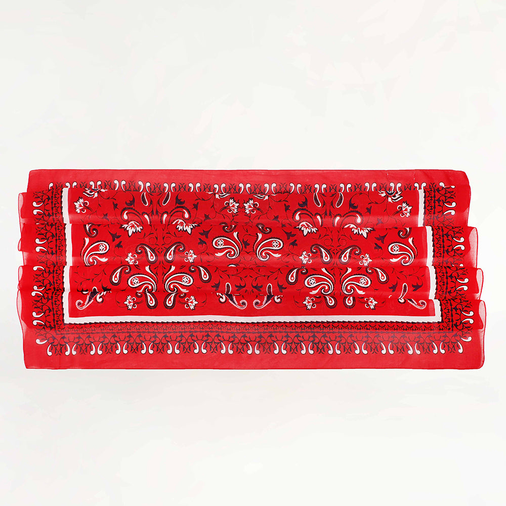 Loyal West Bandana Canyon Silk Scarves Scarlet