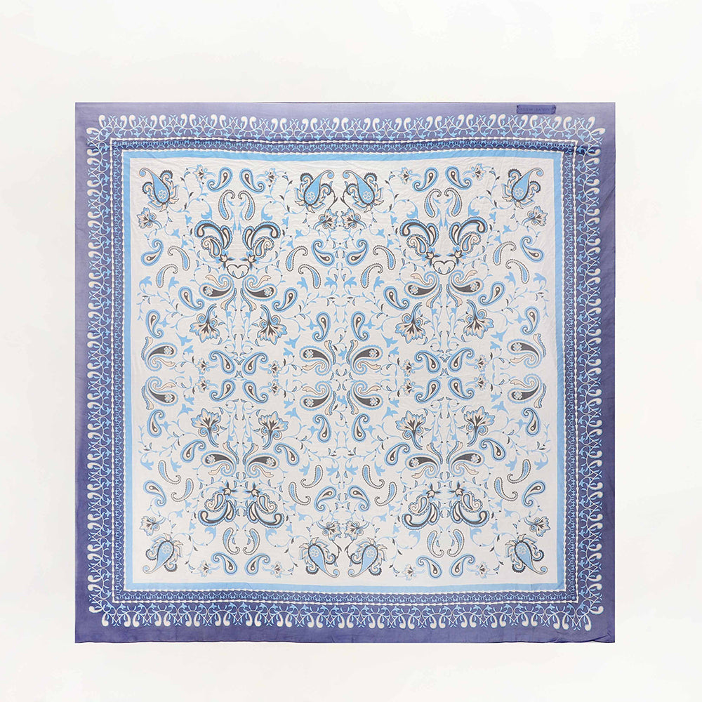 Loyal West Bandana Canyon Silk Scarves Blue