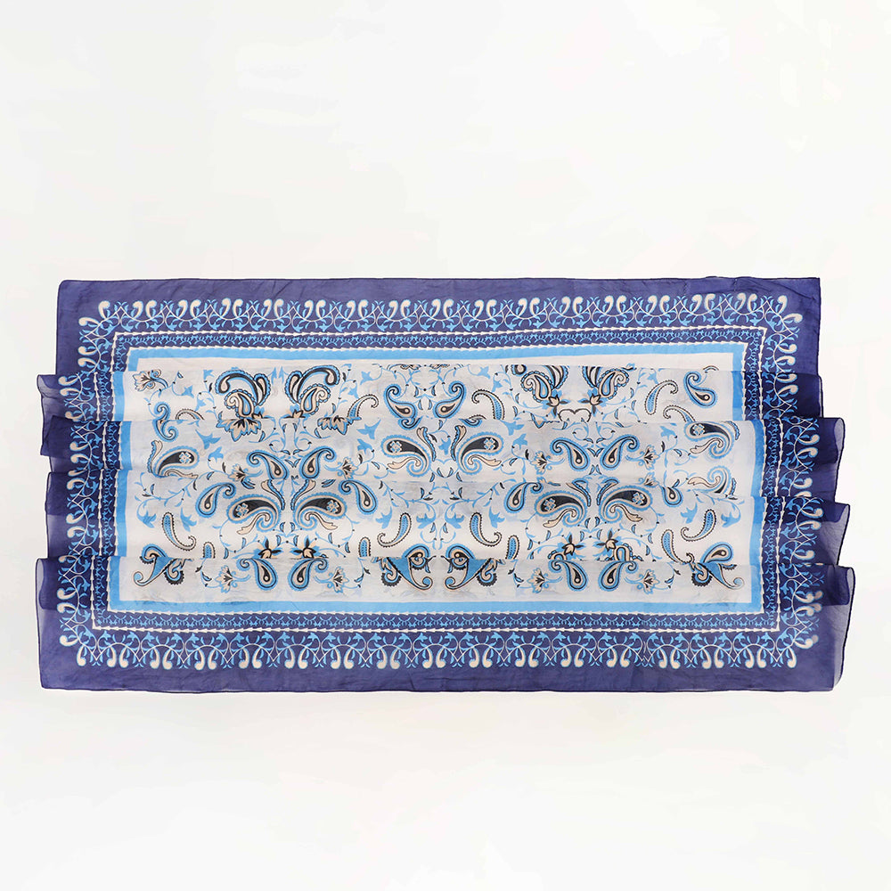 Loyal West Bandana Canyon Silk Scarves Blue