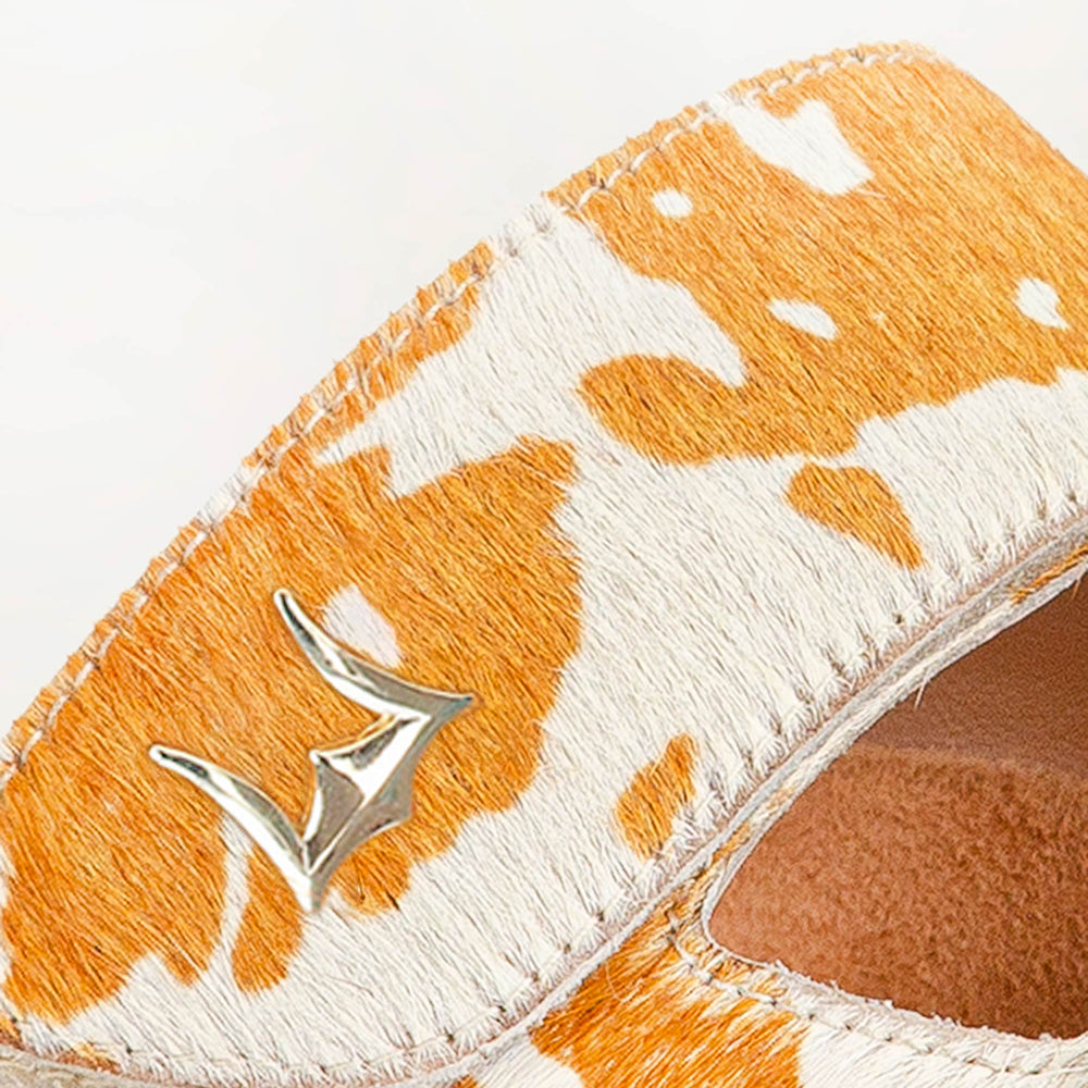 Loyal West Deen Canyon Sandals - Brown And White Cowhide