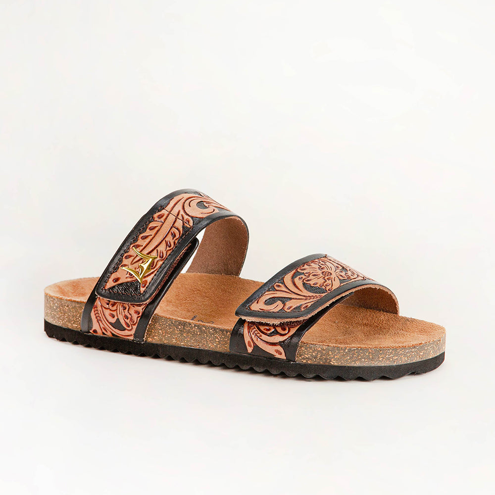 Loyal West Deen Canyon Sandals - Handtooled Leather