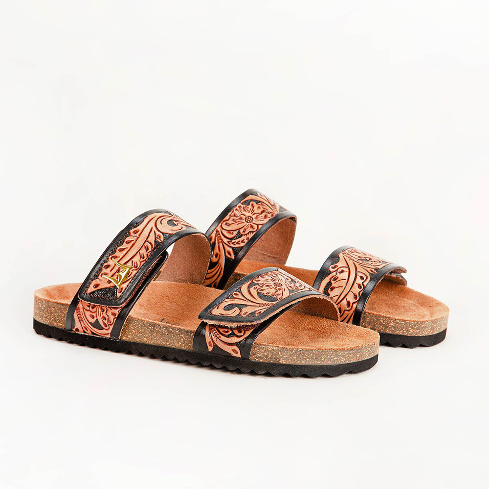 Loyal West Deen Canyon Sandals - Handtooled Leather