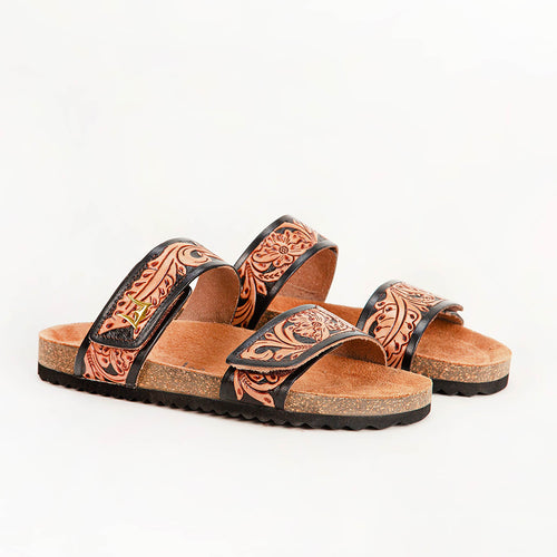 Loyal West Deen Canyon Sandals - Handtooled Leather