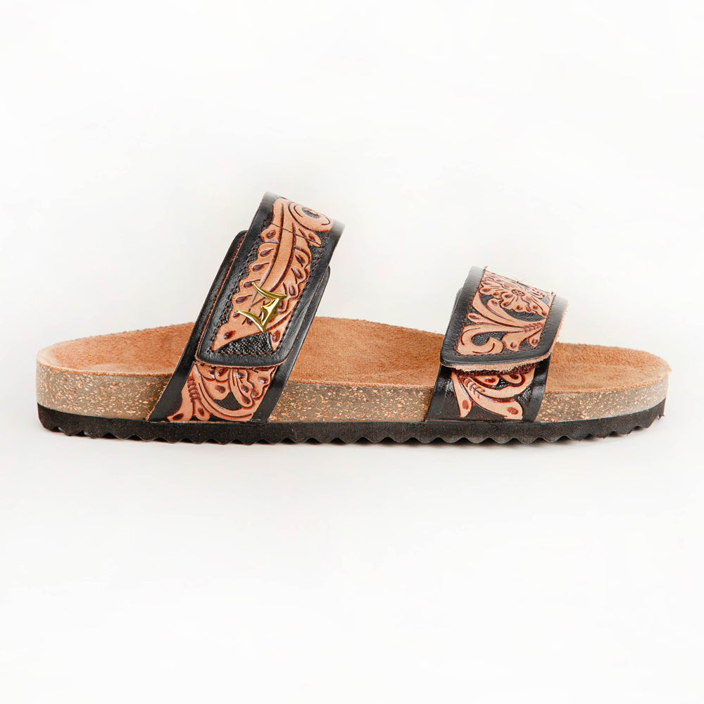 Loyal West Deen Canyon Sandals - Handtooled Leather