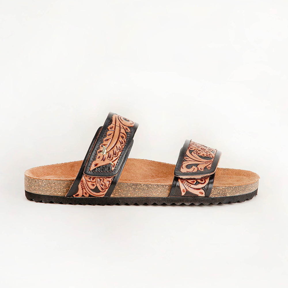 Loyal West Deen Canyon Sandals - Handtooled Leather