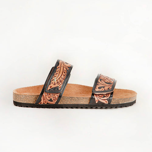 Loyal West Deen Canyon Sandals - Handtooled Leather