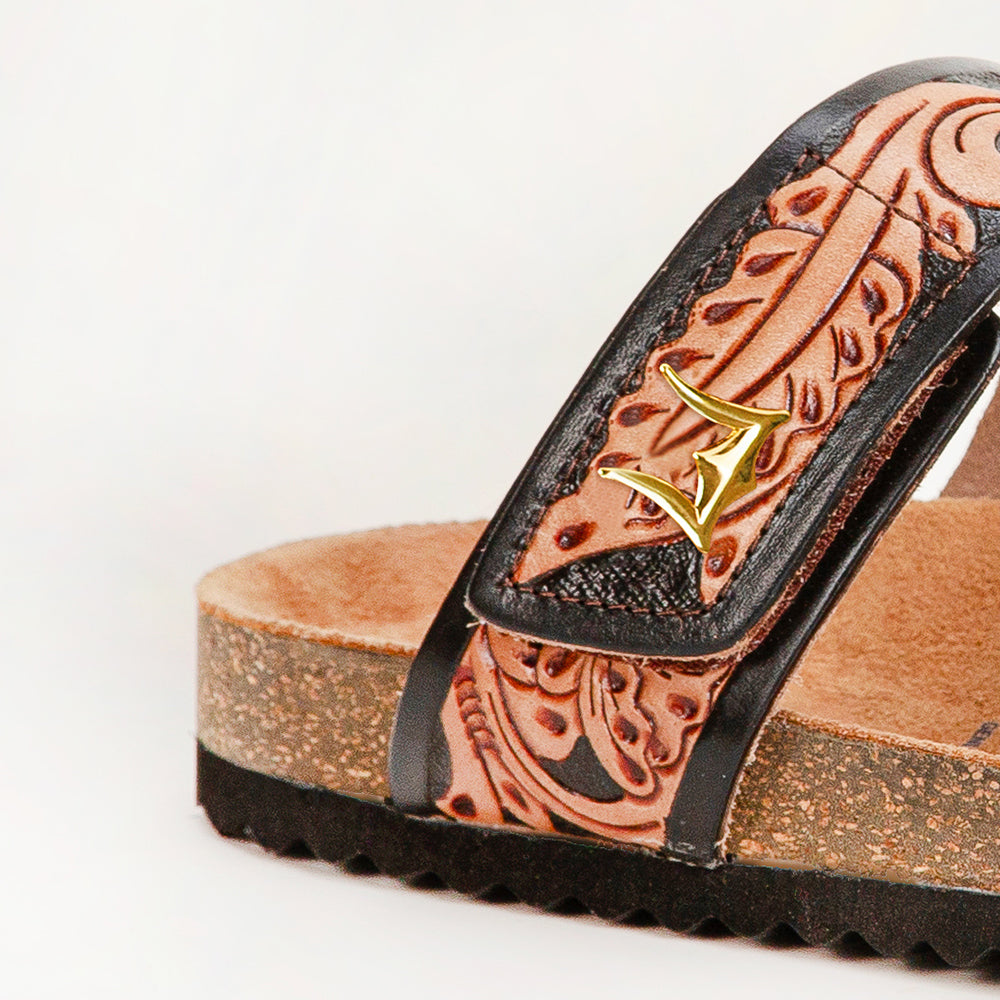 Loyal West Deen Canyon Sandals - Handtooled Leather