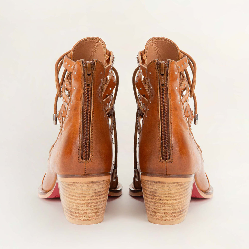 Loyal West Lace Up Booties In Calfskin