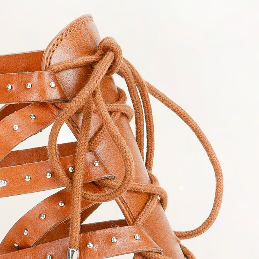Loyal West Lace Up Booties In Calfskin
