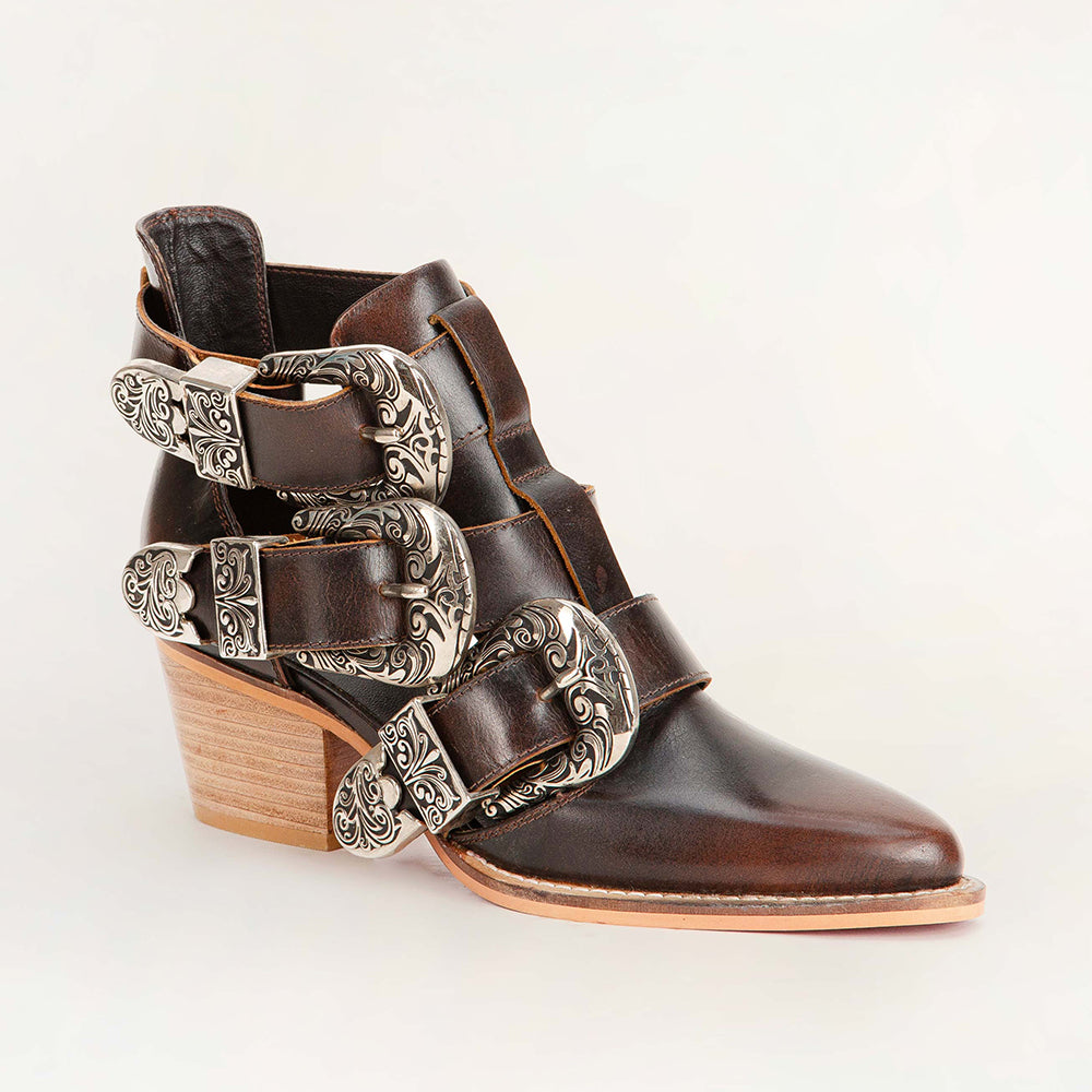Loyal West Rodeo Ankle Bootie In Calfskin