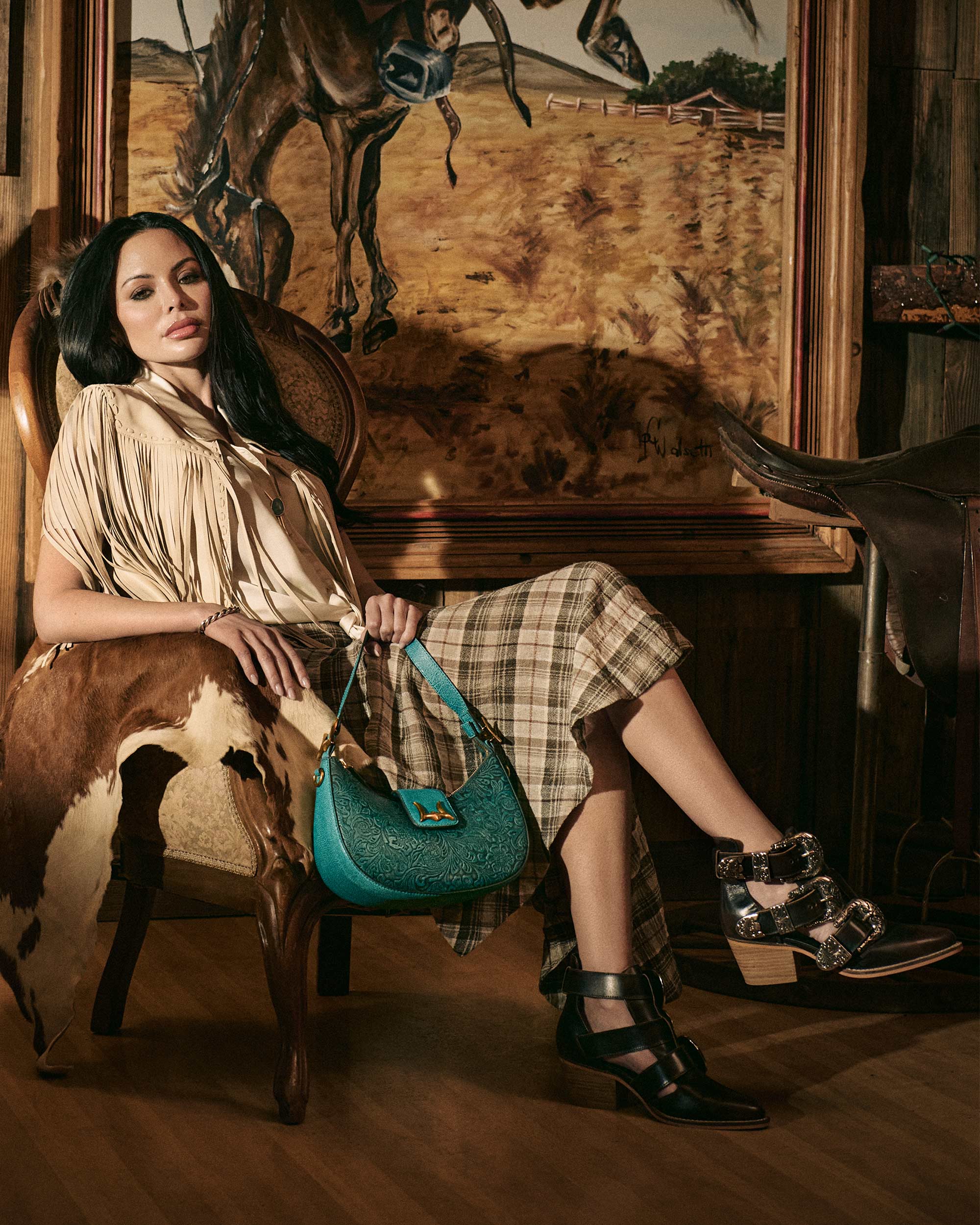 Loyal West Rodeo Ankle Bootie In Calfskin