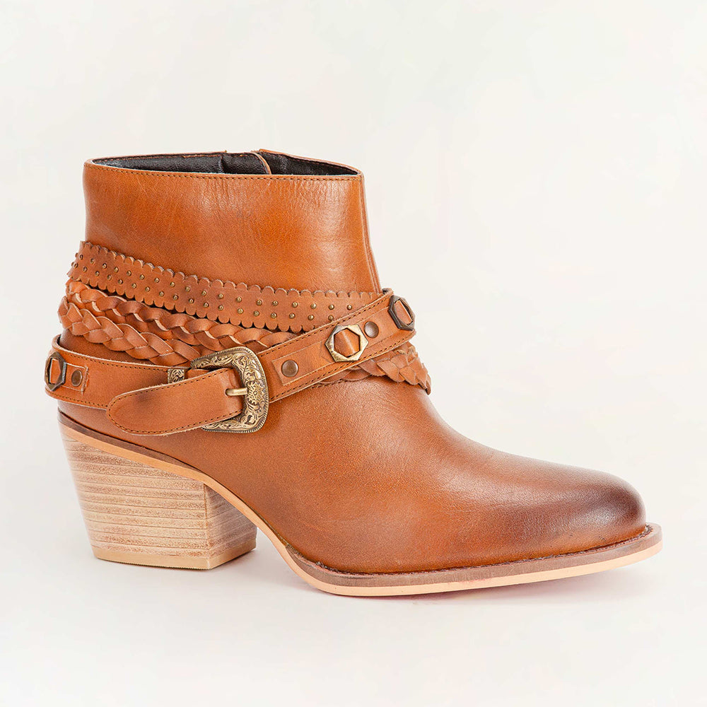 Loyal West Marlene Ankle Booties In Calfskin