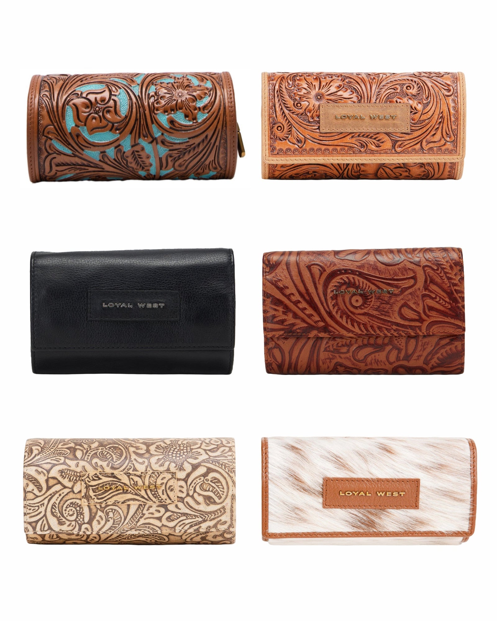 Loyal West Canyon Jewellery Case Embossed Floral Leather