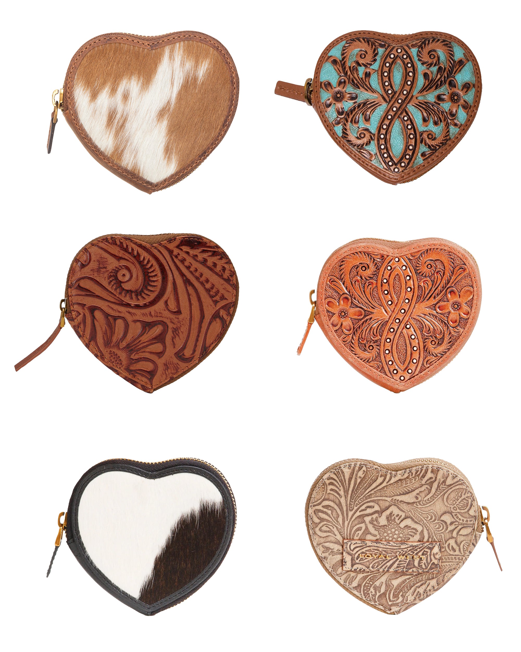 Cupid Coin Pouch Handtooled Leather - Whiskey & Water