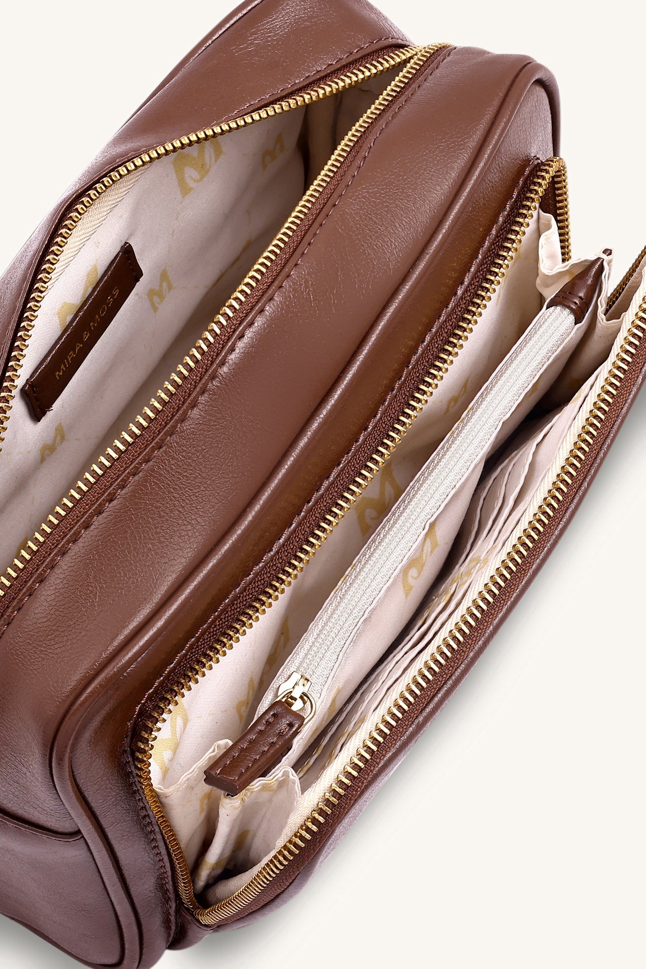 Mira & Moss Lucienne Crossbody Bag - Shiny Chocolate Brown