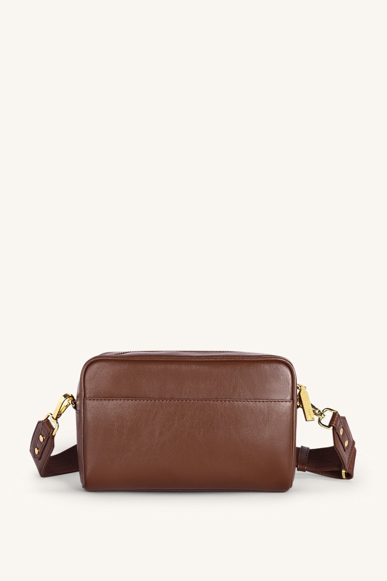 Mira & Moss Lucienne Crossbody Bag - Shiny Chocolate Brown