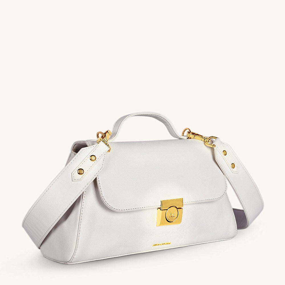 Mira & Moss Vivienne Classic Crossbody Bag - Ivory