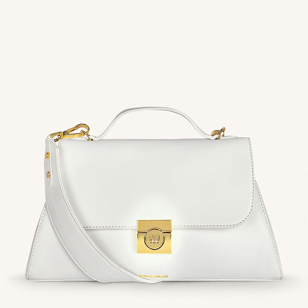 Mira & Moss Vivienne Classic Crossbody Bag - Ivory
