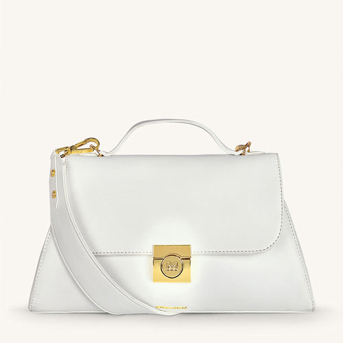 Mira & Moss Vivienne Classic Crossbody Bag - Ivory