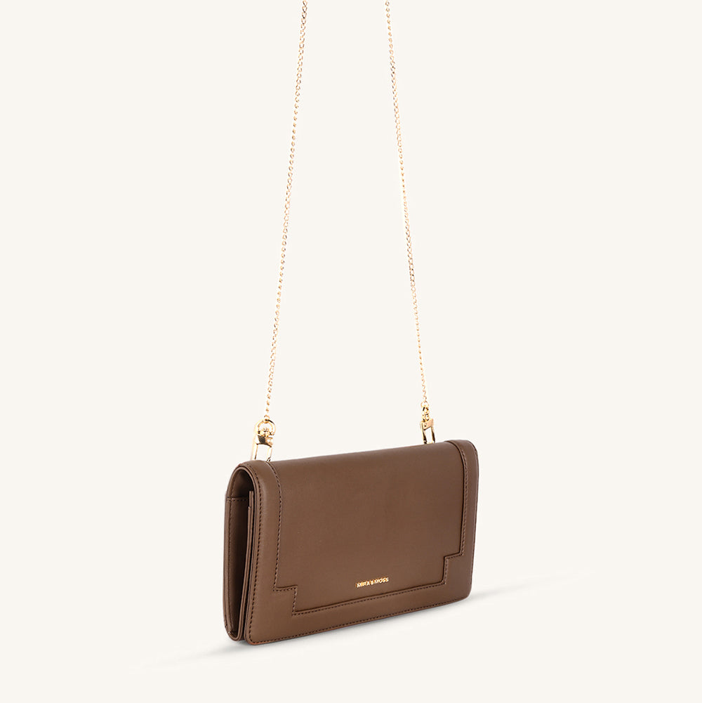 Mira & Moss Delphine Crossbody Bag - Chocolate Latte