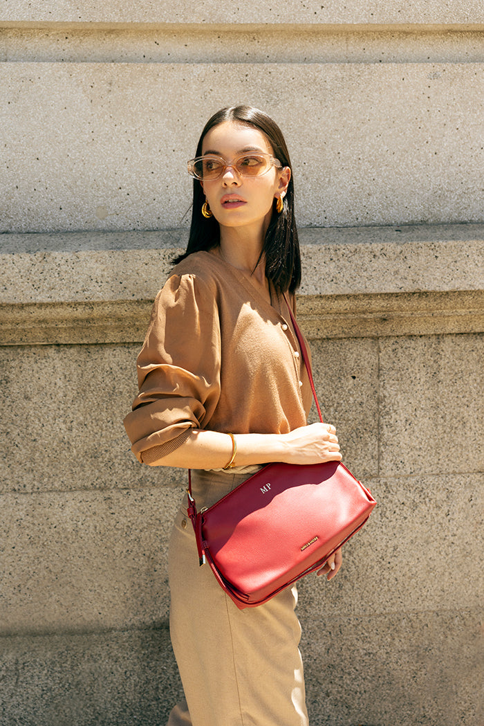 Mira & Moss Audrey Crossbody Bag - Garnet Red