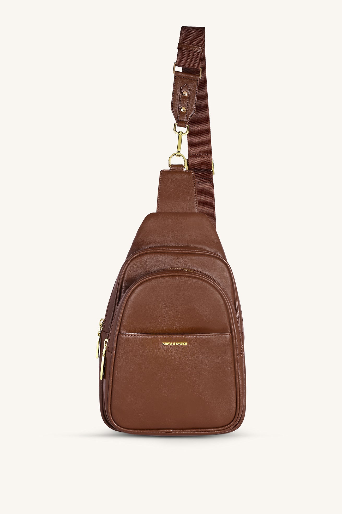 Mira & Moss Hayley Fanny Bag - Shiny Chocolate Brown