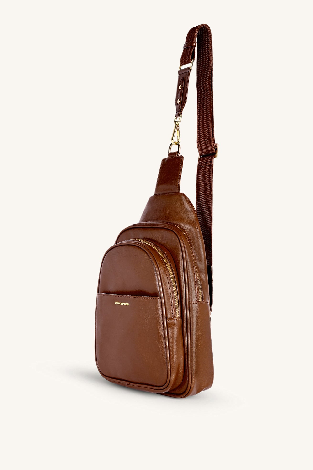 Mira & Moss Hayley Fanny Bag - Shiny Chocolate Brown