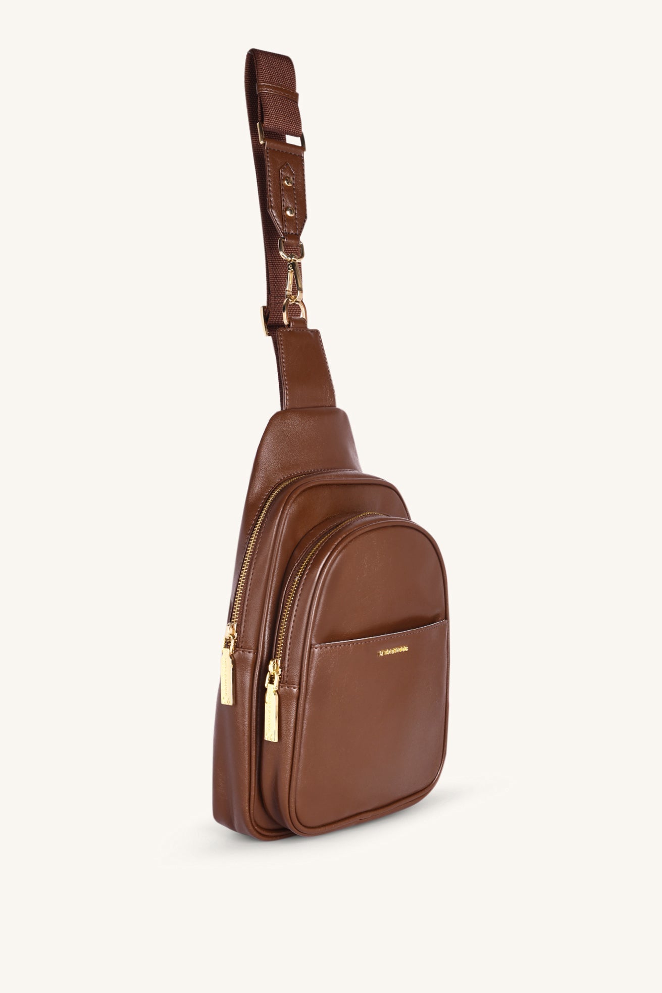 Mira & Moss Hayley Fanny Bag - Shiny Chocolate Brown