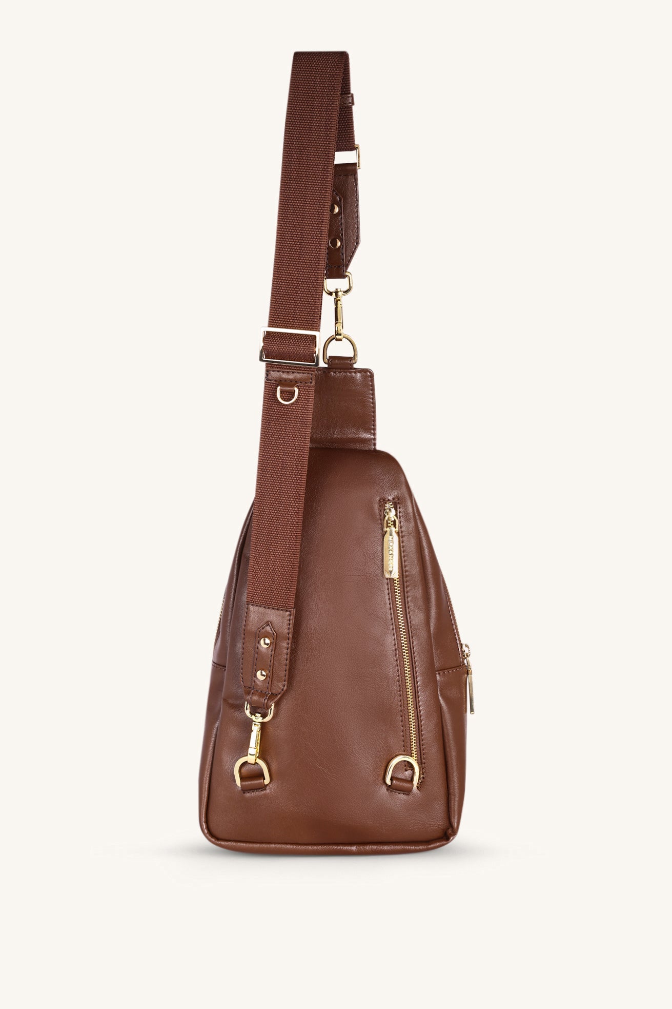 Mira & Moss Hayley Fanny Bag - Shiny Chocolate Brown