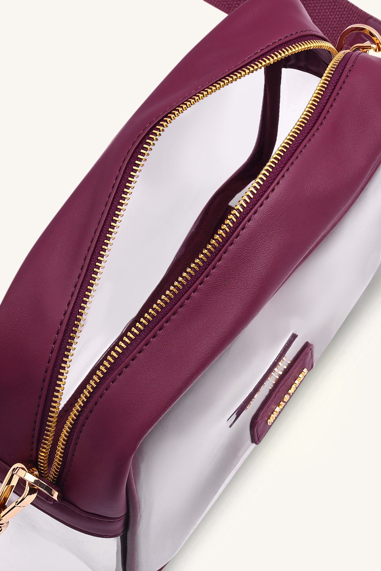 Mira & Moss Cleo Clear Bag - Plum