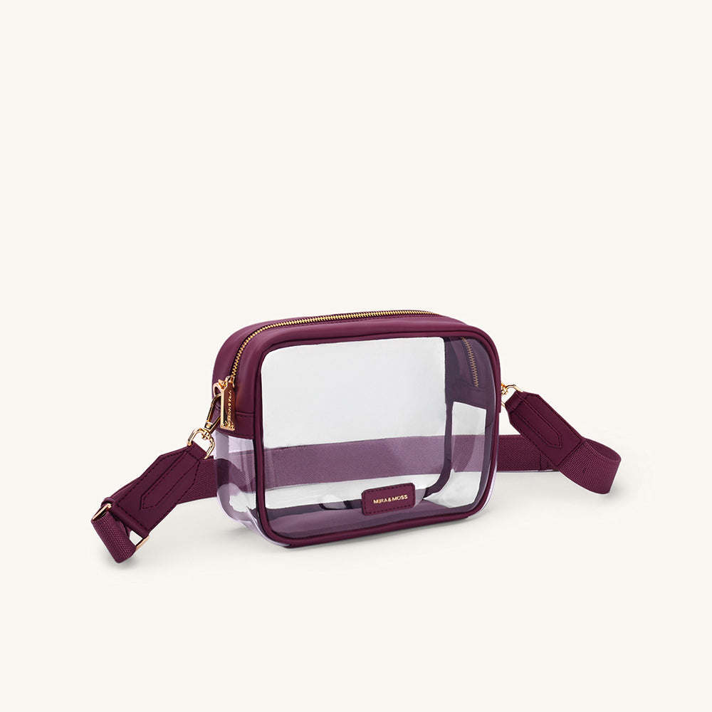 Mira & Moss Cleo Clear Bag - Plum