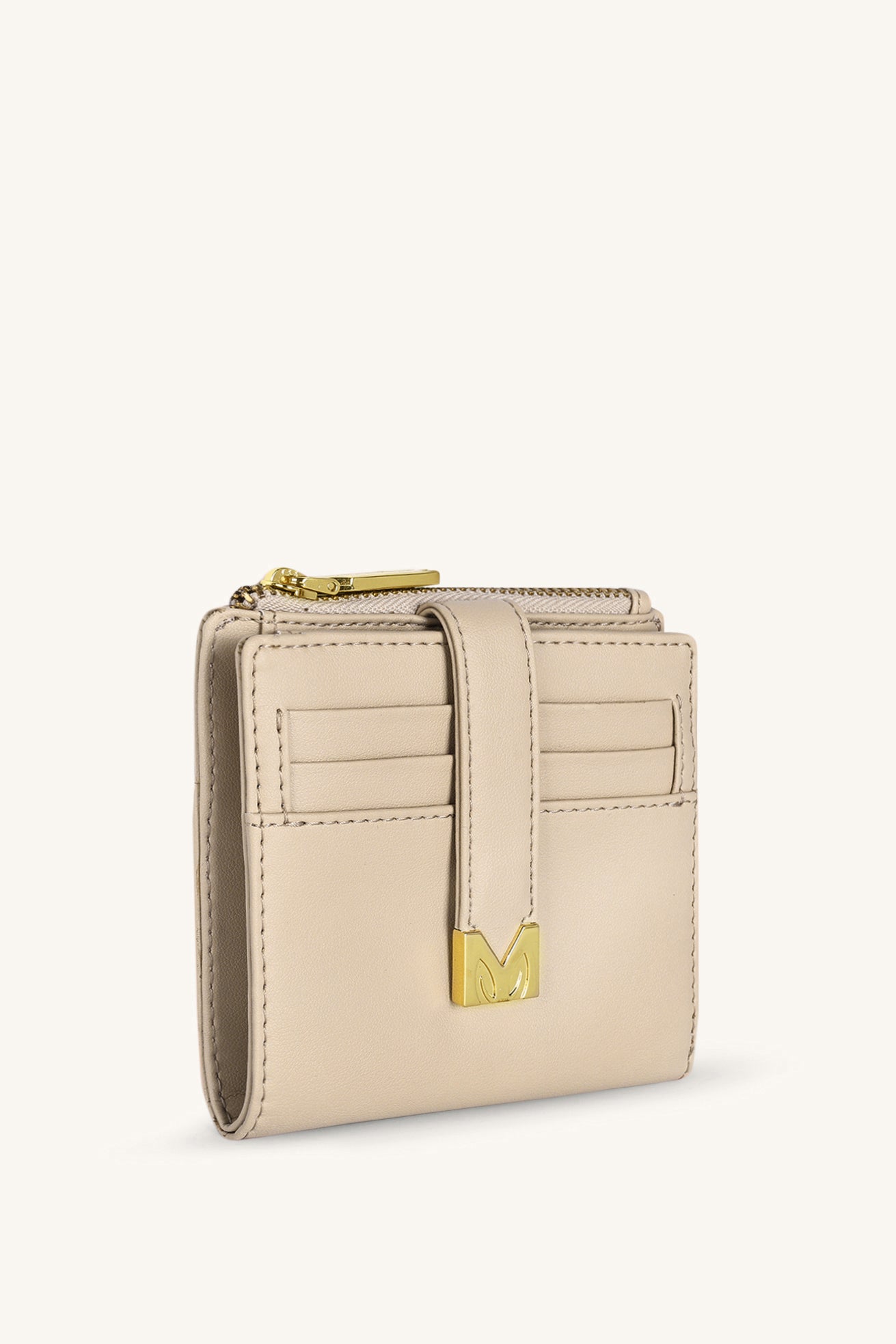 Mira & Moss Regina Compact Wallet - Light Taupe
