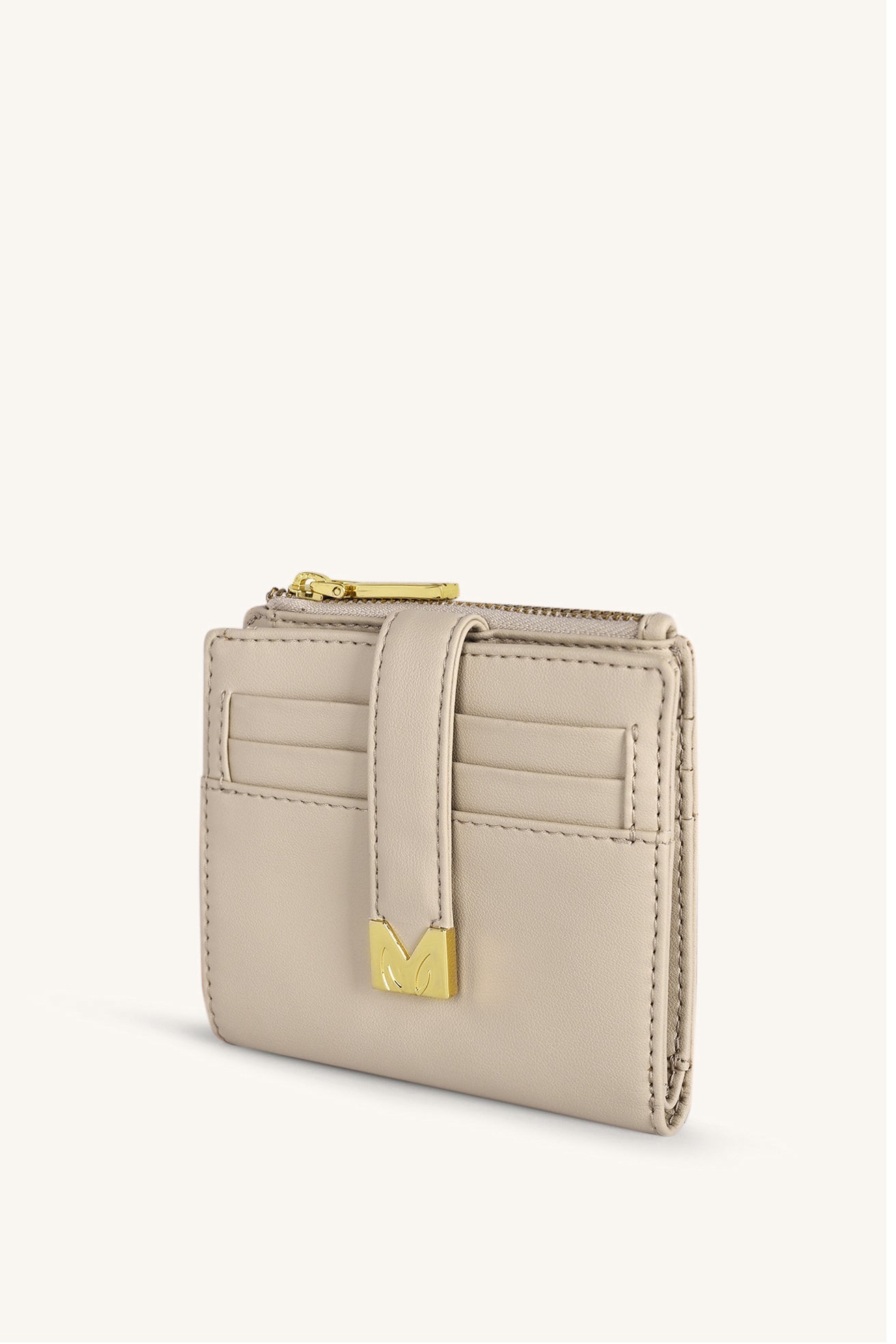 Mira & Moss Regina Compact Wallet - Light Taupe