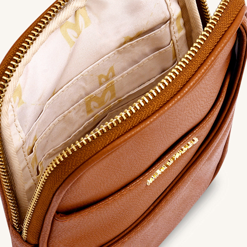 Mira & Moss Iris Mini-Crossbody Bag - Tan
