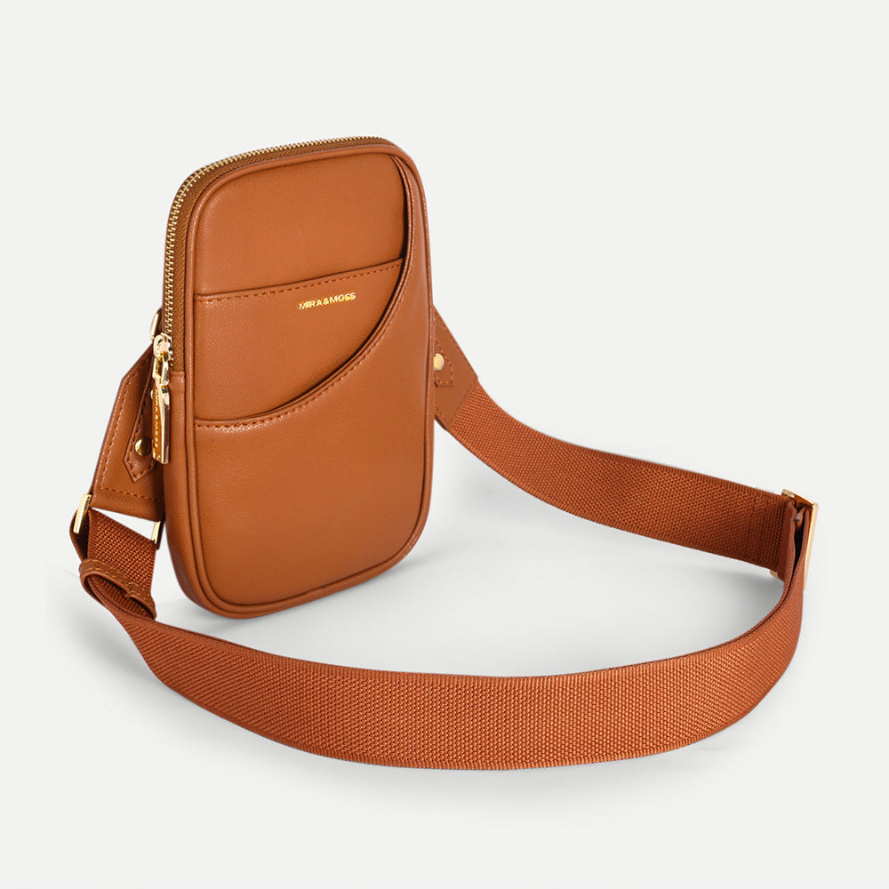 Mira & Moss Iris Mini-Crossbody Bag - Tan
