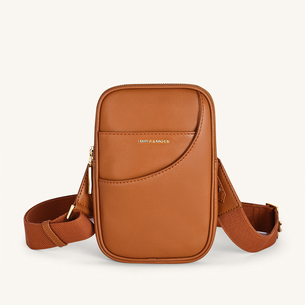 Mira & Moss Iris Mini-Crossbody Bag - Tan