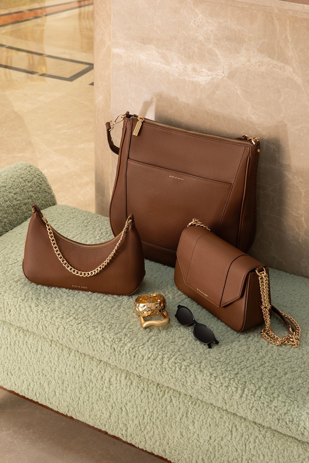 Mira & Moss Aveline Flap Crossbody - Caramel