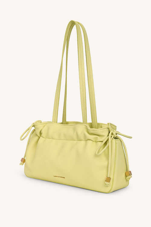 Solene Drawstring Shoulder Bag - Pearl