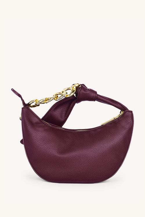 Valentina Chain Shoulder Bag - Garnet
