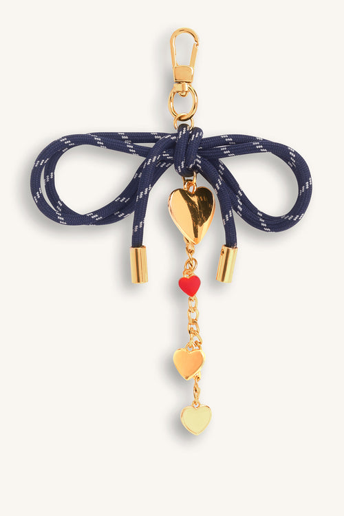 Mira & Moss Cupid Bow Bag Charm - Navy