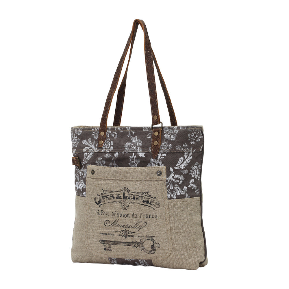 Old Key Linen Tote Bag - Myra Bags