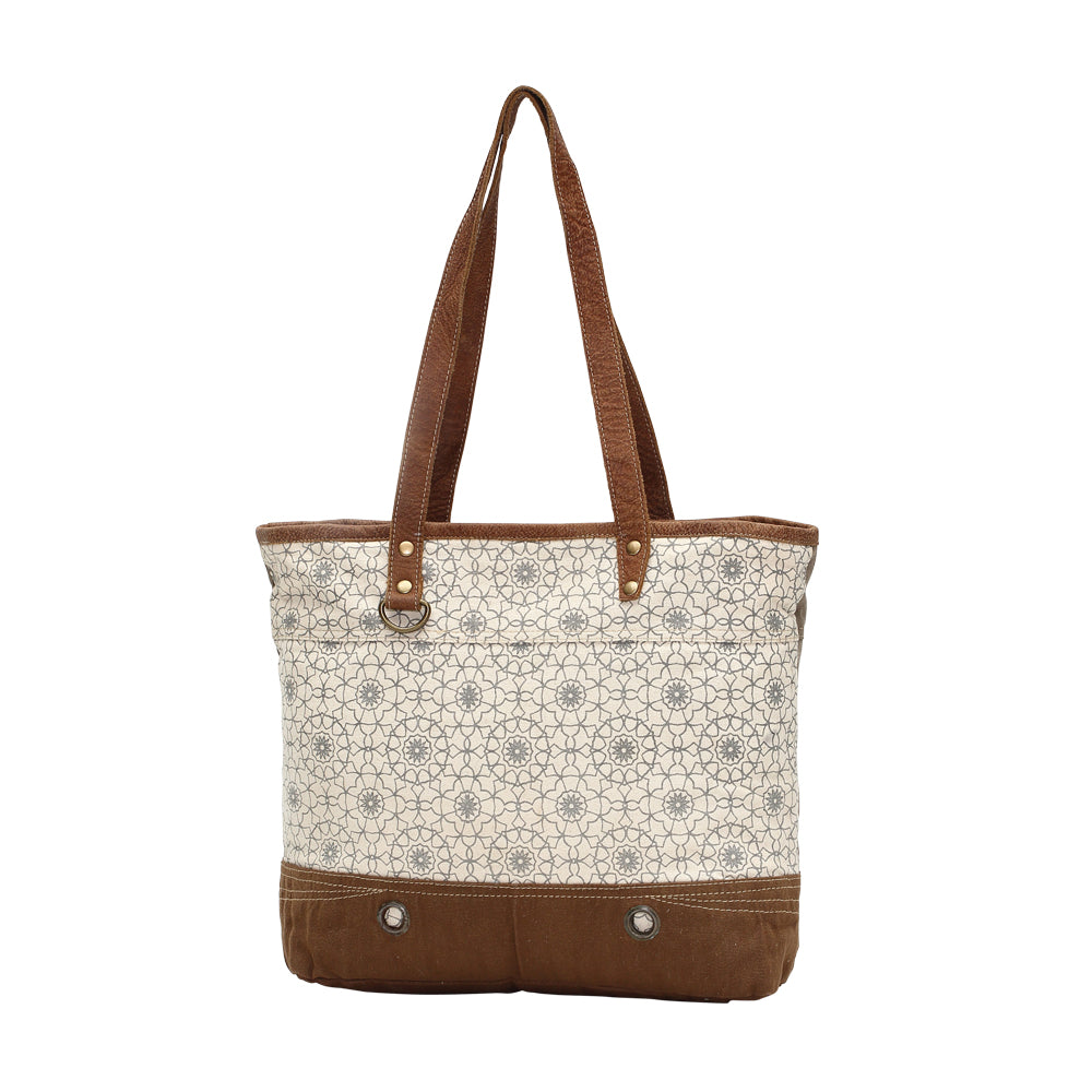 Ferris Wheel Print Canvas Tote Bag - Myra Bags