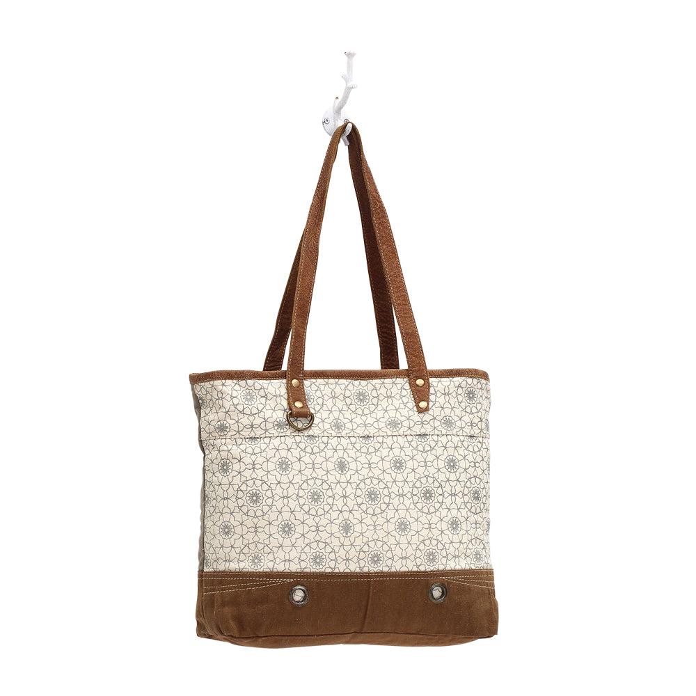 Ferris Wheel Print Canvas Tote Bag - Myra Bags